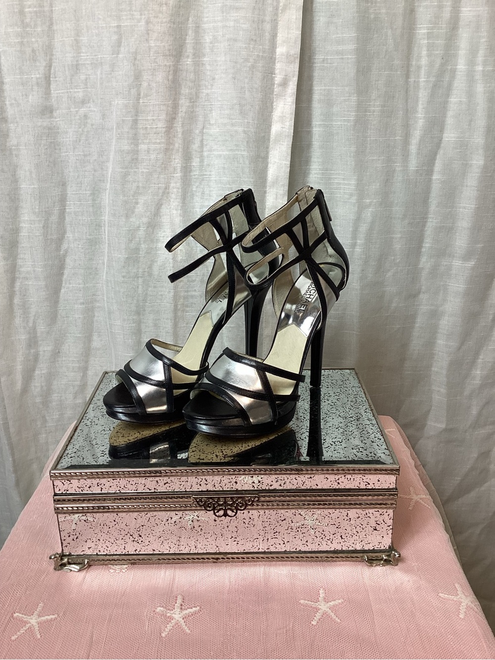 Michael Kors Jaida Stiletto Evening Sandals; Size: 7.5